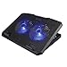 Johnsen High Efficiency & Low Noise 2 Ventole LED 2 Porte USB Stand Regolabile in altezza Stand Pad Raffreddatore per PC portatile 15,6"
