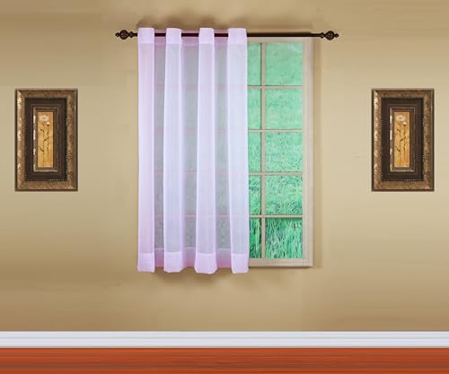 Image of Today's Curtain, Emelia Grommet Sheer Panel 63 inch Lilac, 59 inch W x 63 inch L