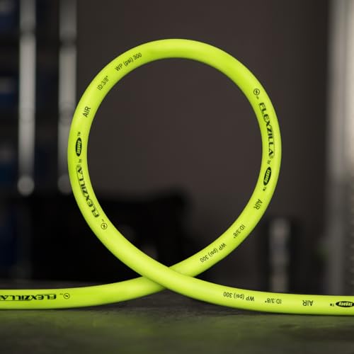 image for Flexzilla Air Hose, 3/8 in. x 50 ft., 1/4 in. MNPT Fittings, Heavy Dut
