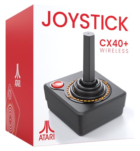Joystick controller wireless CX40+ compatibile con i sistemi di videogiochi Atari 2600+, 2600 e 7800.