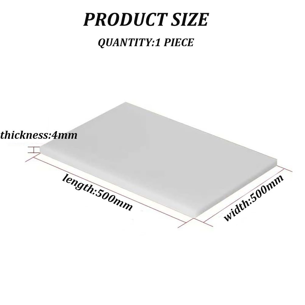 Hoja de plástico reutilizable ABS | 500 mm x 500 mm(4mm)