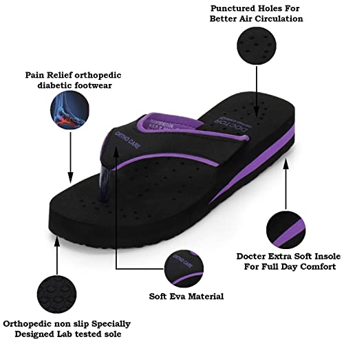 Image of DOCTOR EXTRA SOFT Chappal Care Orthopaedic and Diabetic Comfort Doctor Flip-Flop and House Slipper's for Women's D-18