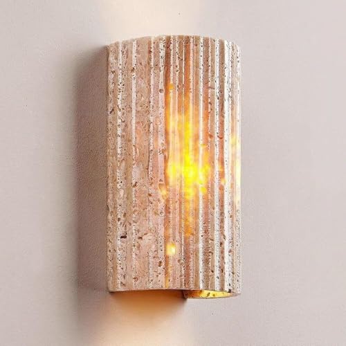 Coyloy Applique da parete su e giù da 3000K, applique da parete in pietra impermeabile for esterni, luce calda, decorazione da parete in pietra naturale, illuminazione da parete utilizzata for illumin