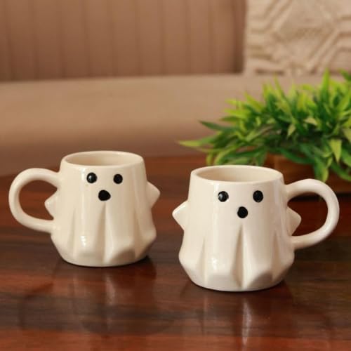 Image of Craftribal Ceramic Ghost Mug - 300 Ml Coffee Mug | Cute Gifts for Girls, Boys, Kids, Friends | Perfect for Tea, Milk, Hot Chocolate & Beverages | Birthday, & Anniversary Gifting Pack of 1