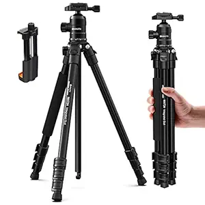 GEEKOTO Camera Tripod:Travel Tripod for DSLR, 63
