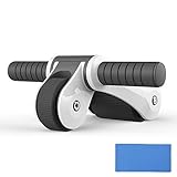 Bowltoo Bauchtrainer Abdominal Rad Damen Startseite Bauch Fitness Anfänger Sport Männer Faule Thin Bauch leicht Zugstufe DREI-Farben-Bauch-Rad (Color : B)