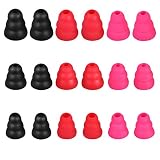 Earbud Tips Earbud Covers Triple Flange Ear Tip, 9 Pairs S/M/L Size Triple Flange Noise Isolate Sili