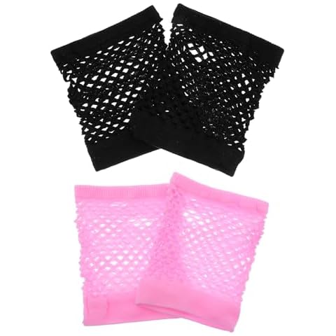 80's Punk Fingerless Fishnet Gloves Cover