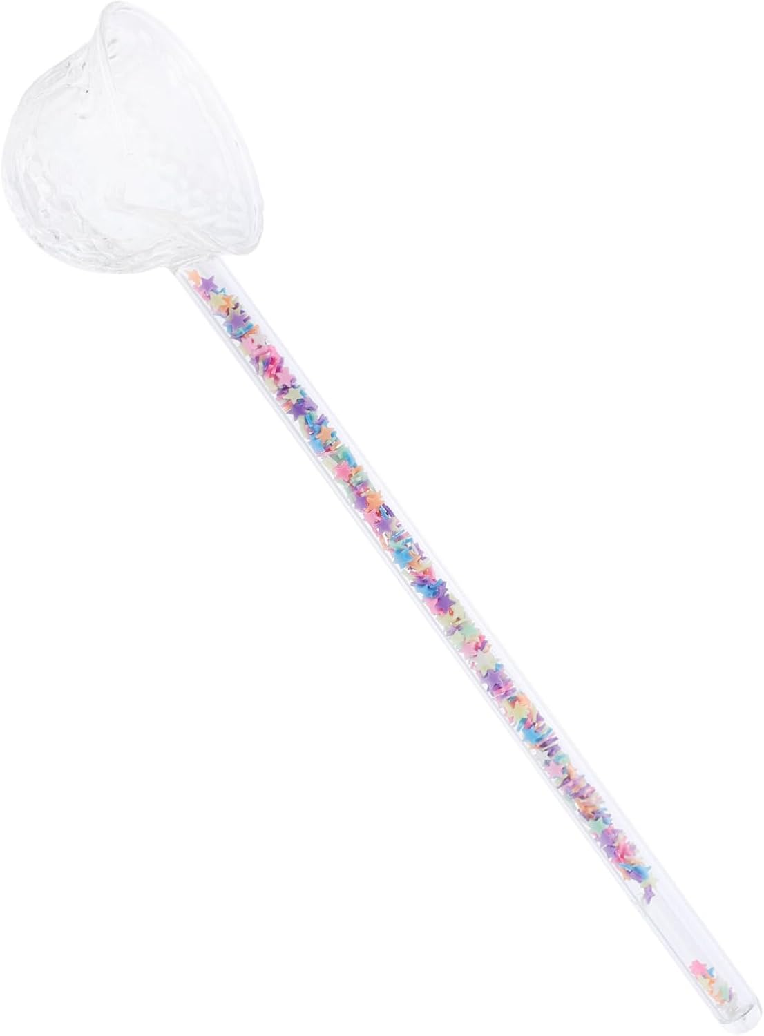 MAGICLULU Tiny Teaspoons Glass Tea Scoop Decorative Handheld Spoons for Tea Soup