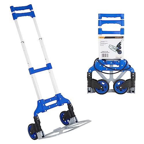 Herramientas, Tools KINGSMAN | Diablito de Carga Plegable y Extensible de 100 kg - Ruedas y Base Plegables - Estructura de Aluminio - Mango Telescópico y Cómoda Agarradera -...