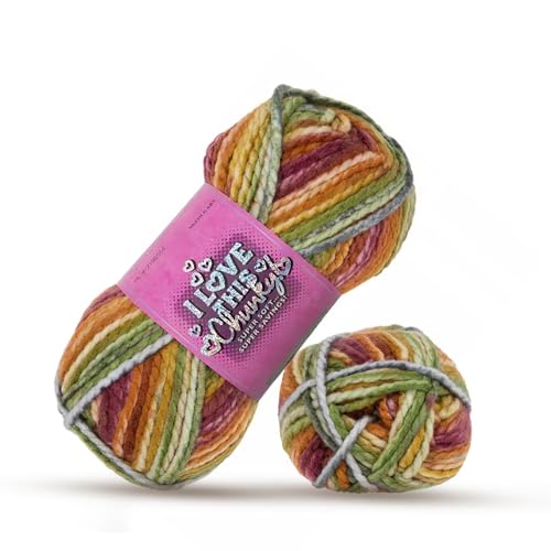 I Love This Yarn 5 - Bulky Acrylic Yarn for Crocheting & Knitting - 109 Yards for Blankets, Hats & More - Craft Supplies for Handcrafting Accessories, Cinnamon Cedar