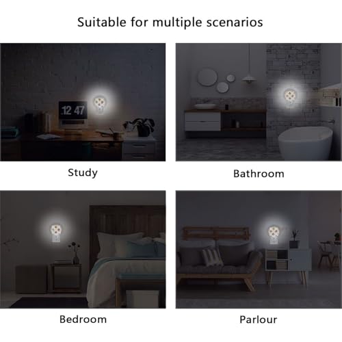 Luz nocturna decorativa con flores cartoon, sensor miniatura 5