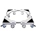 flycqb Base della Lavatrice con 8 Piedini e 4 Ruote bloccabili Supporto Mobile per la Regolazione della cremagliera Staffa per Piedino del Cuscinetto del Telaio (Colore, Grigio), Bianco