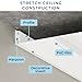 Industrial Concrete Ceiling Decor Film - PVC Stretch Ceiling Background- Room Covering Kit, DIY Installation for Modern Сover Design Film Size 5'3'' * 16'5''