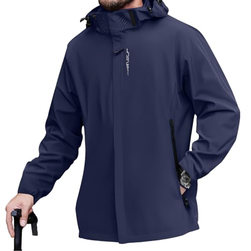 Chaqueta Rompeviento ligera para hombre con capucha miniatura 1