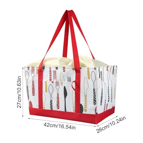 Sac de courses pliable à poches multiples et cordon de serrage - 6