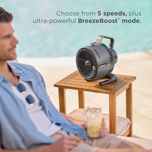 Shark FlexBreeze HydroGo Pro Portable Misting Fan, Graphite, FA056 - image 6