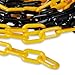 Relaxdays Barrier Chain 50 m Plastic Barrier Construction Site Parking Queues Plastic Chain Black/Yellow