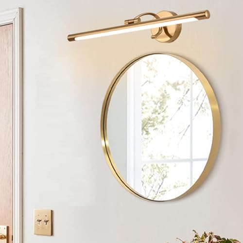 Aplique de pared LED dorado de 40cm con luz neutra y cabezal giratorio