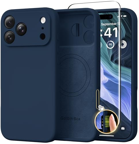Image of GolbinBox Magnetic for iPhone 17 Pro Max Case, Silicone Cover, Ocean Blue