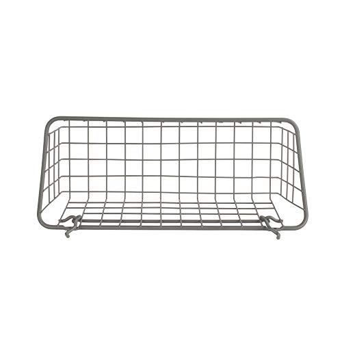 Spectrum Pegboard & Wall Mount Wire Basket Small (Industrial Gray) - Storage & Organizer For Garage, Tools, Shed, Home, Work Bench, Crafts, & More #TOP6