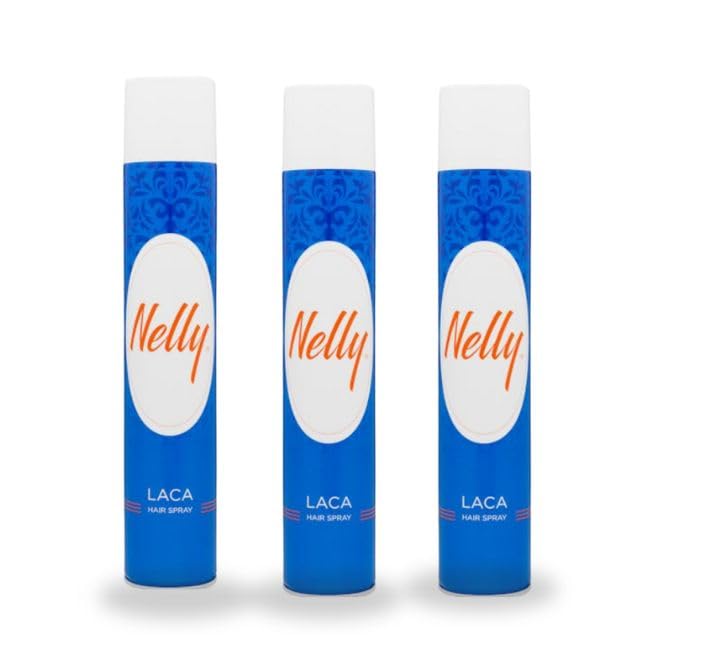Nelly Laca Spray para Cabello, Todo Tipo de Cabellos, 400 ml, Pack de 3