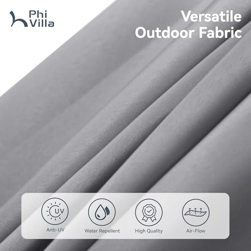 Parasol de jardin grand format PHI VILLA manivelle imperméable extérieur - 6
