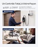 dé 3,7kW Chargeur Voiture Electrique avec App, 7,5m Recharge Type 2 6-16A - 2