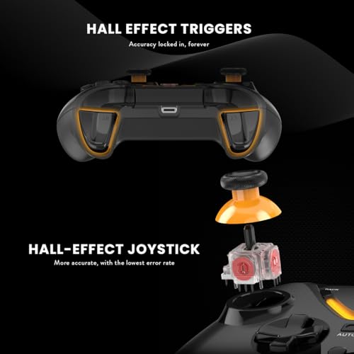 Image of Cosmic Byte Ares Tri-Mode Wireless, Bluetooth, Wired Controller for PC - 2.4GHz, Bluetooth, USB-C Wired, Hall Effect Joysticks & Triggers, Turbo, Auto Turbo,Dual Vibration, Upgraded 1000Hz Polling (Black)