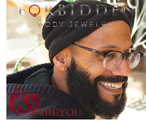 Forbidden Body Jewelry Surgical Steel Bunny Stud Earrings (Silver Tone)3