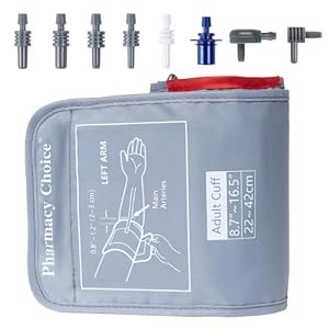 Large Blood Pressure Cuff, Adult Cuff, Compatible with Most Monitors, ARM Blood Pressure Replacement Cuff with 8 Connectors (8.7″-16.5″)