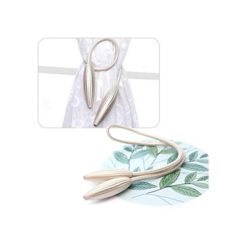Image of TIED RIBBONS Set of 2 Decorative Curtain Tiebacks Thicker Twist Rope & Strong Tieback Window Treatment Holdbacks Draperies Holders Decorative Handmade Tie Back for Home Bedroom Office