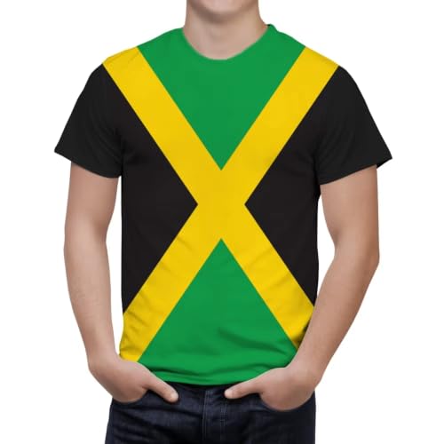 T-shirt football Jamaïque homme manches courtes col rond respirant