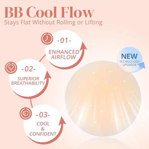 BARE & BASIC Reusable Nipple Covers for Women – Silicone Pasties, Adhesive Nip Covers Reusable, Pasties Cover with Travel Bag2