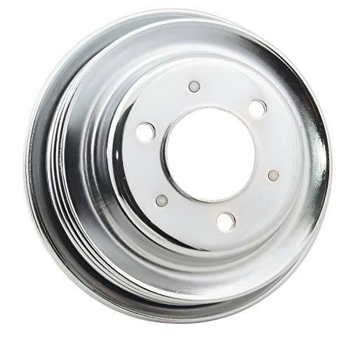 Polea cromada de triple ranura Mr. Gasket 4961G para solucionar desalineación en motor BBC