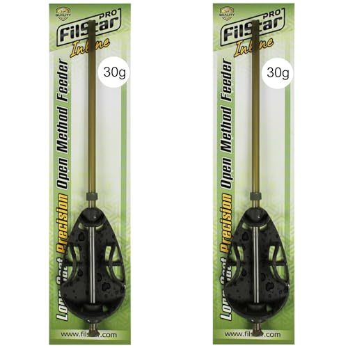DIVERSE DIMENSIONI - Il set di cestini da pesca contiene 2 x 30 g di piombo da pesca, che soddisfa tutte le vostre esigenze ed è adatto per ogni luogo di pesca. La forma dell'alimentatore è universale.