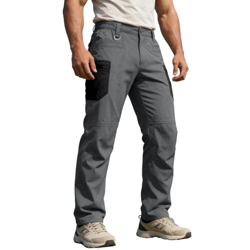 Pantalon cargo d'été léger avec poches et coupe ajustée homme