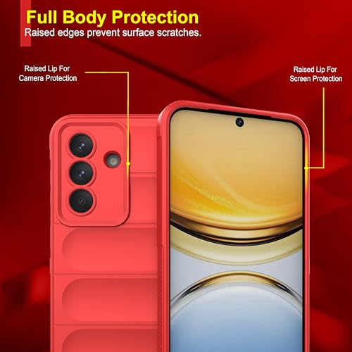 Image of Zapcase Back Case Cover for Samsung Galaxy A37 5G | Compatible for Samsung Galaxy A37 5G Back Cover | Liquid Silicon Magic Case with Camera Protection | Red