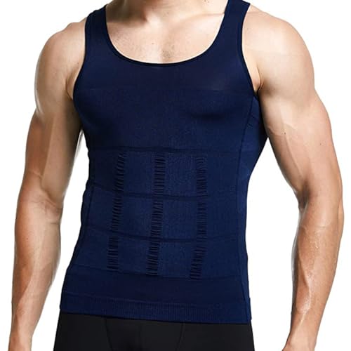 Selure Shaping Tank Men,Selure Compression Shirt Vest,High Elastic Breathable Invisible Mens Body Shaper Tank Top for Workout4