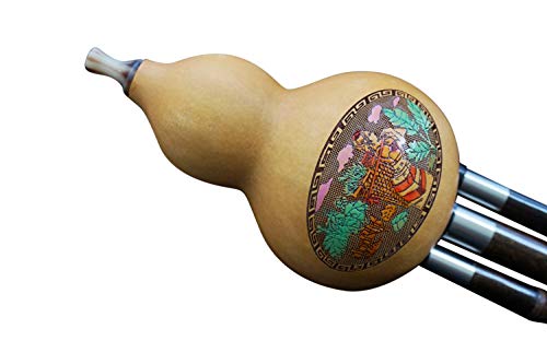 Bamboo 3 Octaves Chinese Hulusi Flute Woodwind #105 + Case + How To Play Guide #TOP1