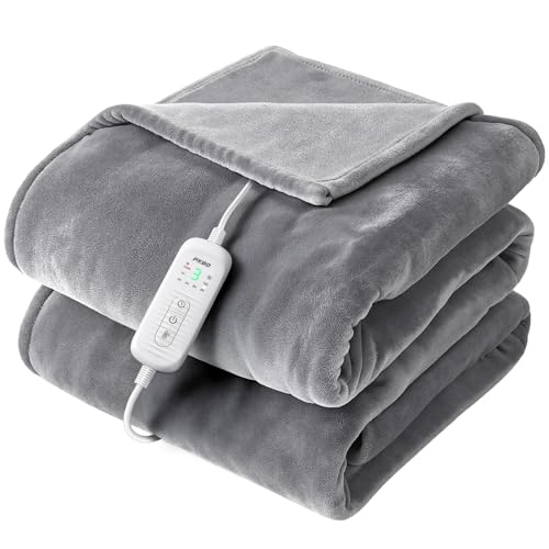 PKBD 2025 Flannel Heated Blanket, 50"x60" Soft Electric