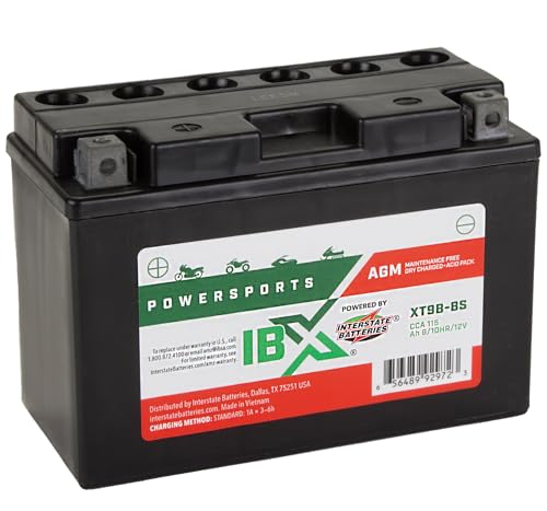 Image of Interstate Batteries IBX YT9B-BS Powersports Battery 12V 8Ah 115CCA AGM