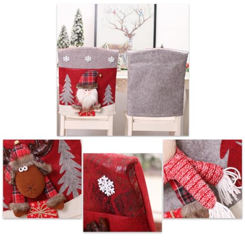 Housse de chaise Noël extensible pour protéger et décorer votre salle à manger - 4