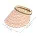 LIFKOME Lightweight Lace Sun Hat for Women Big Brim Empty Design for Summer Beach UV Protective Cotton Yarn Material Japanese Style Fashionable Outdoor Headwear Adjustable Size Pink