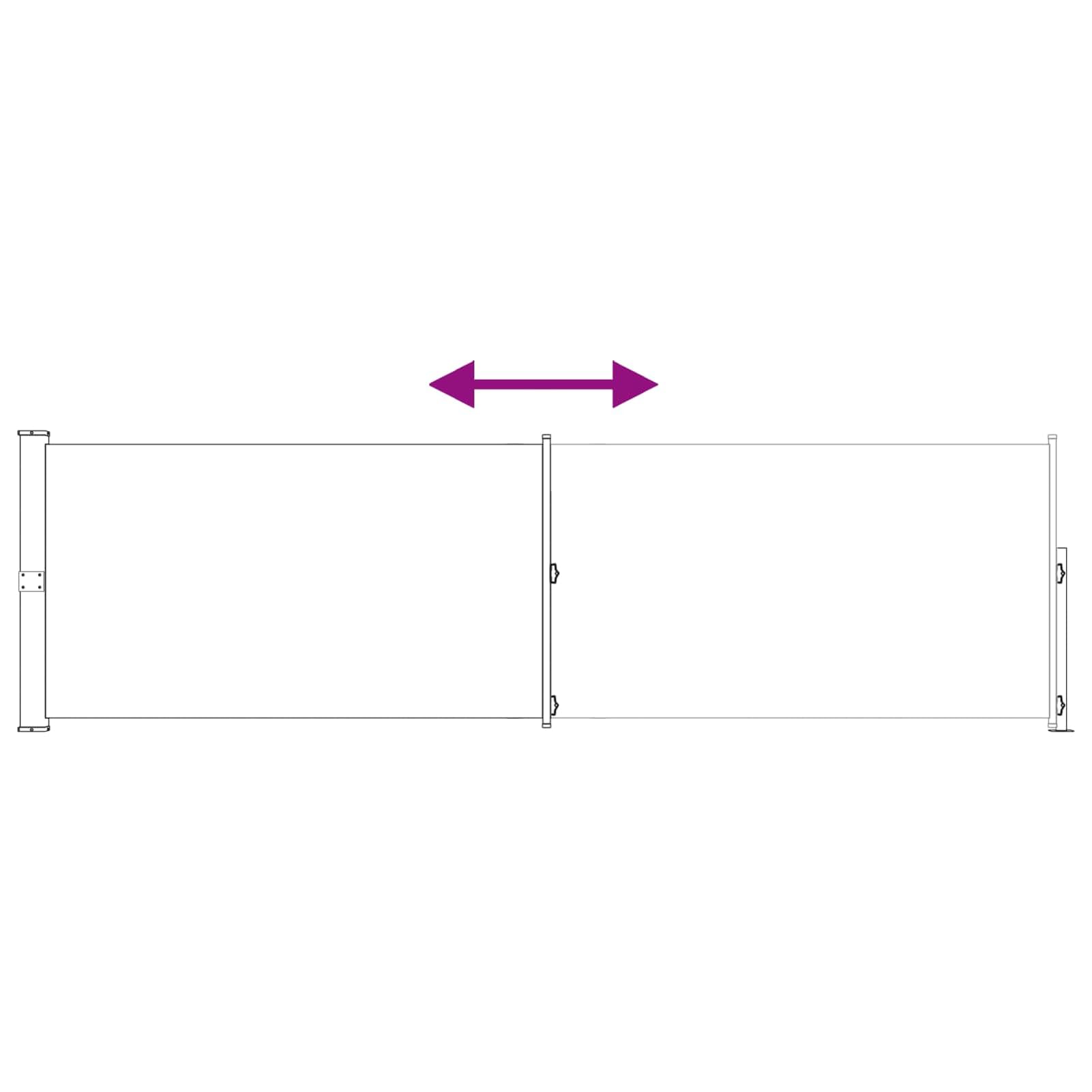 Markiza boczna antracytowa, 500 x 140 cm, poliester, stal, zwijana | Odporna na promieniowanie UV, wodoodporna, automatycznie zwijana, w zestawie zestaw montażowy, na taras/do ogrodu