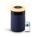 BLUEAIR Purifier for Bedroom - Mini Restful - Sunrise Clock with HEPASilent Filtration and Wake Up Light - Cleans Air and Supports Circadian Rhythm - USB-C and App Connectivity, Blue
