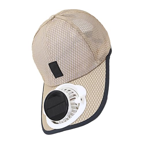 Gorra con Ventilador Solar, Gorras Hombre Béisbol De Malla con Ventilador Solar, 3 Velocidades Sombrero Ventiladors - UV, Transpirable para Hombre Y Mujer, Actividades Aire Libre como Senderismo