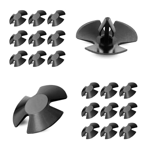 Nomocale Pack-20 Car Push-Type Insulating Plastic Securing Clip, Hood Fastening Buckle Replacement 4878883AA LH LHS, Engine Hood Lining Retaining Clip, Compatible with Jeep Chrysler Dodge Ram (Black)