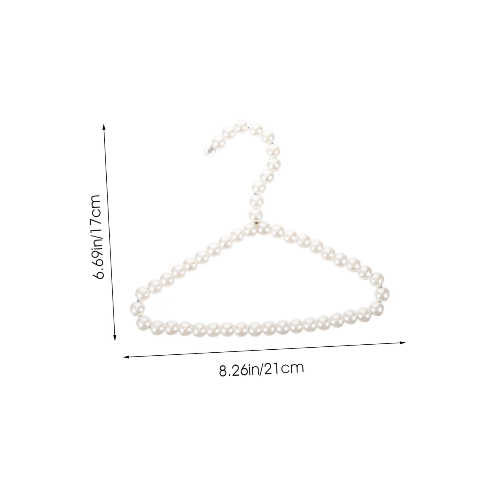 BESPORTBLE 3Pcs Pearl White Pet Clothes Hangers Dog and Cat Grooming Accessories for Dresses Skirts and Jackets Prevent Slipping with Decorative Faux Pearl Design