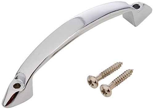 BH02239 Front Fix D Handle with Screws, 93mm length - Chrome Plated